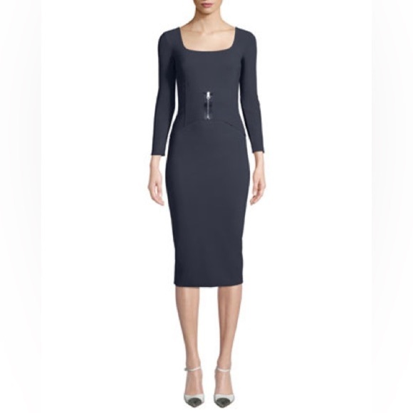 Chiara Boni Humette Midi Grey Corset Dress size IT 40/US 4 - Picture 1 of 5